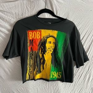 Vintage bob marley cropped 100% cotton size medium t shirt